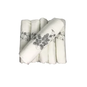 Bulteks Simli Nakışlı Kadife Desen 2 Havlu 30X50