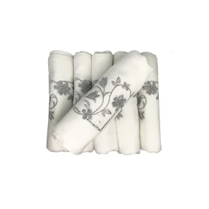 Bulteks Simli Nakışlı Kadife Desen 3 Havlu 30X50