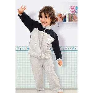 Boys Zippered Hooded Tracksuit