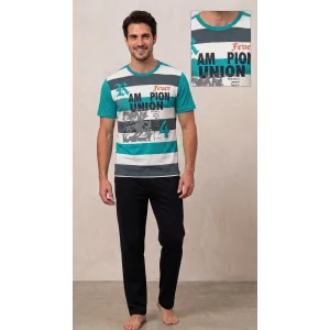 garson boy erkek pijaması takımı yeşil gri s