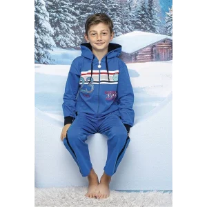 5032 HMD ERKEK ÇOCUK KAPŞONLU FERMUARLI EŞOFMAN TA