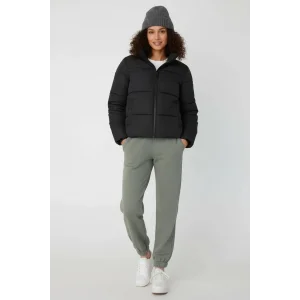 Jogger 3 İplik Şardonlu Cepli Tek Alt Siyah Siyah Yeşil