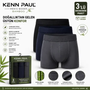 Kenn Paul Bambu Erkek BOXER  3 ADET
