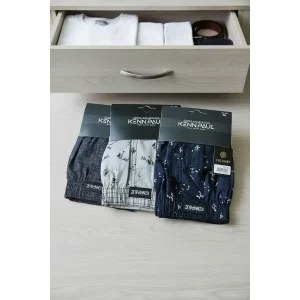 Kenn Paul Desenli Poplin Erkek Boxer 6 Adet