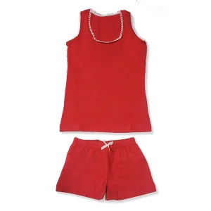 Girl Child Thick Strapped Tank Top Set 2542
