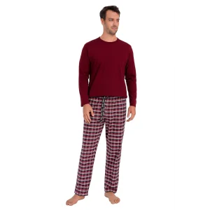 Pijalüx Erkek Kareli Poplin Cepli Alt Pijama