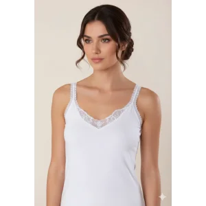 Şahinler Yakası ve Askıları Dantel Atlet B443