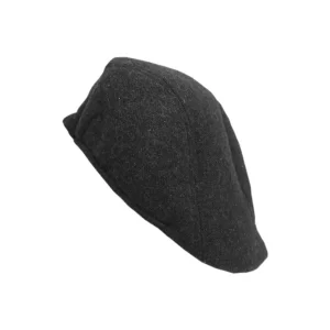 yoncatoptan Fall and Winter Plaid Black Cap Hat