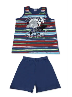 %100 Pamuklu Erkek Çocuk Şortlu Takım 5332