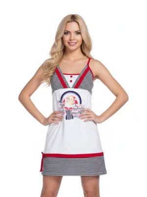 2421 CLEAR WOMENS STRIPED CRUISE DRESS