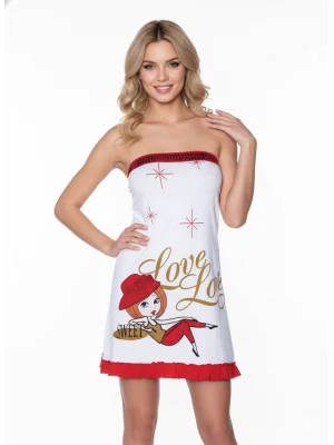 2427 BERRAK BAYAN LOVE LOVE PRINTED DRESS