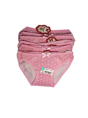 2588 Clear Girl Pink Printed Bikini 6 Pieces 1-2 Years