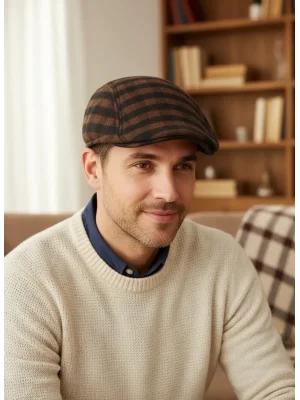 Kışlık Kulaklı Ekose Ördek Şapka