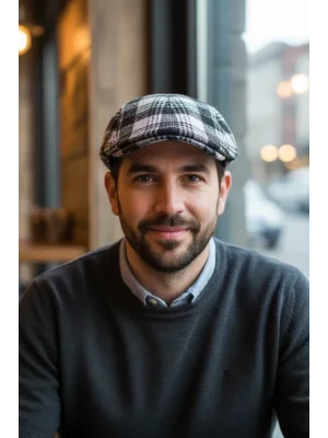 yoncatoptan Fishbone Patterned Cap Hat for Winter and Autumn Comfortable and Flexible