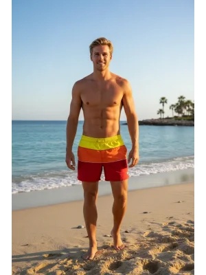 Black Spade Erkek Sarı Deniz Şortu 8218