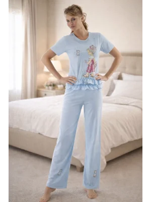 2675 Berrak Baskılı Bayan Pijama Takımı