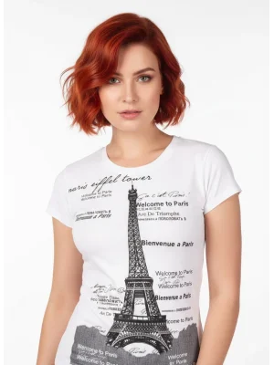 Clear Tower Printed Womens T-Shirt 8006