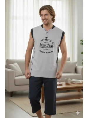 Erkek Kaprili Pijama Takımı 20009