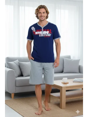 Berrak Yazlık Baskılı Erkek Ev Giyim