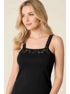 Dantelli Askılı Atlet B609