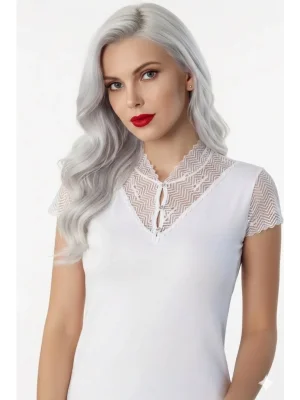 Şahinler Düğmeli Dantelli Atlet Bluz B640