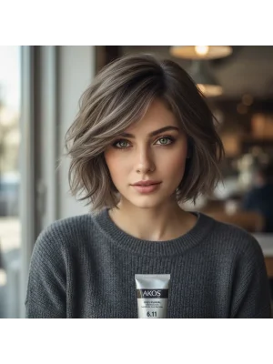 Akos 6.11 Koyu Kumral Yoğun Tüp Küllü Saç Boyası 60 ML+ + Akos 20 Volüm Oksidan 60 ML