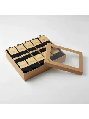 Savcıoğlu Füme Renk Bambu Erkek Çorap 12 Adet