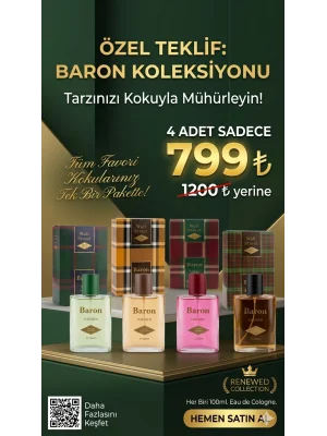 BARON Wall Street DSG , Brown, IVO, NCT 2026 4 lü Erkek EDC Erkek Parfüm Seti  4X 100 ml