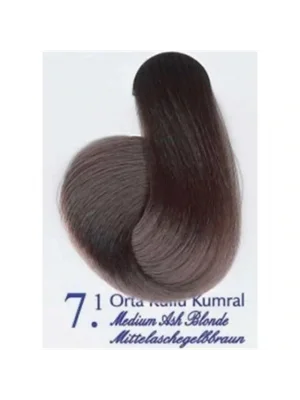 Akos Hair Dye Medium Ash Brown 7.1 3 Pieces