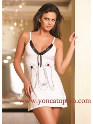 Clear Printed White Summer Dress 2414