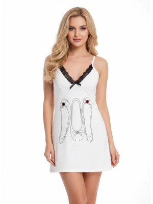 Clear Printed White Summer Dress 2414