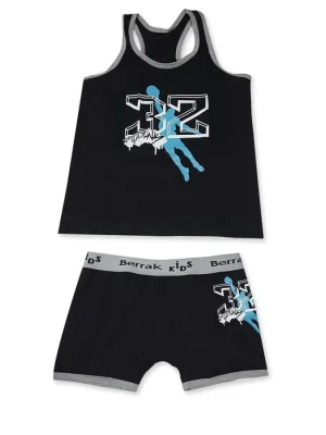 Berrak Baskılı Elastan Çocuk Takımı 1511