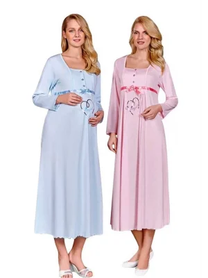 Berrak Womens Maternity Nightgown 391