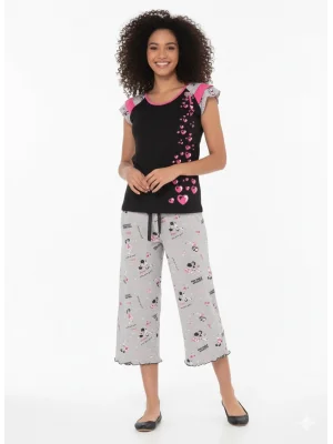Berrak Womens Capri Pajama Set 5131