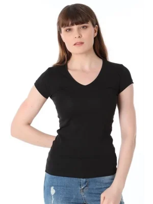Clear Ladies Short V-Neck 2132