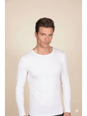 Berrak Erkek Likralı Süprem Uzun Kol Bisiklet Yaka Badi 1025