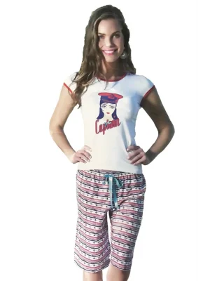 Clear Womens Cropped Capri Suit 2457