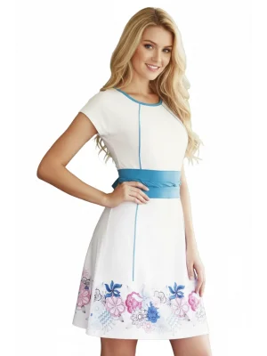 Clear Womens Floral Pattern Dress 2672