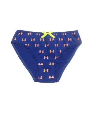 Berrak Kadın için Saks Renk Kurdele Süslemeli Bikini 11103