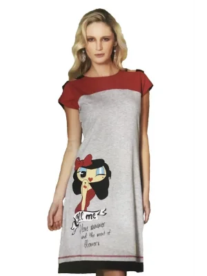 Berrak Kadın Kız Baskılı Elbise 2473