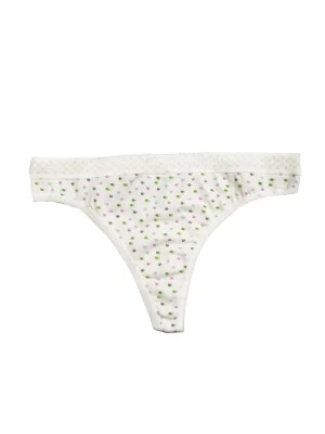 Clear Womens Paw Printed Thong 2339