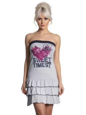 Berrak Kadın Yazı Baskılı Elbise 2495