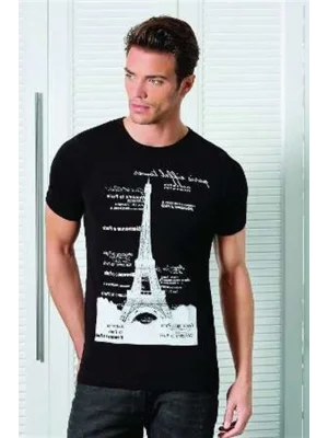 Clear Tower Printed Mens T-Shirt 1043