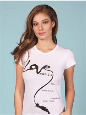 Clear Love Printed Womens T-Shirt 8007