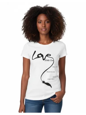 Clear Love Printed Womens T-Shirt 8007