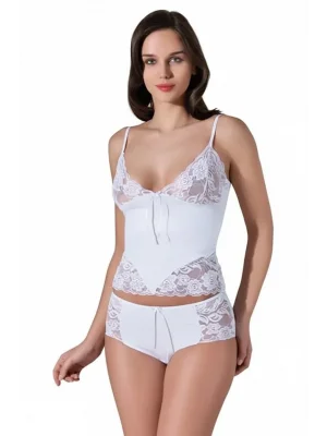 Beyaz Dantelli İç Çamaşırı Takımı B331