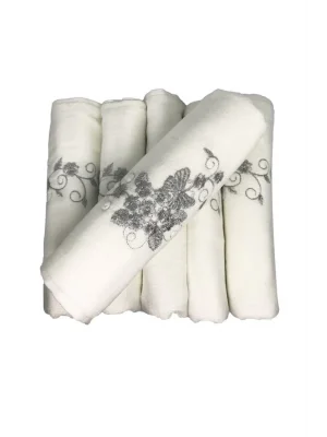 Bulteks Simli Nakışlı Kadife  Havlu 30X50  Desen 2