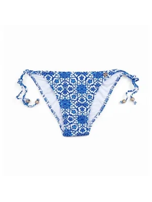 Desenli İpli Bayan Alt Bikini 8253