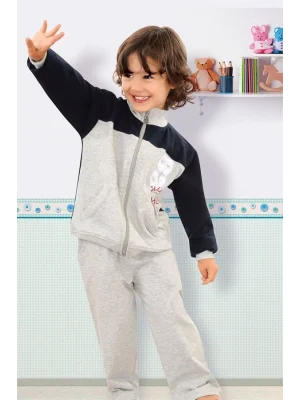 Boys Zippered Hooded Tracksuit