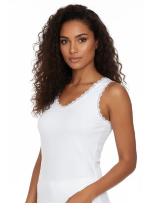 Geniş Askılı Dantelli Ribana Atlet B610